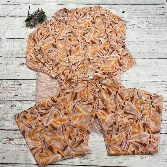 NWT L*space X Tessa Brooks Catalina Pant Oversized Top in Psychedelic Summer - Picture 2 of 11